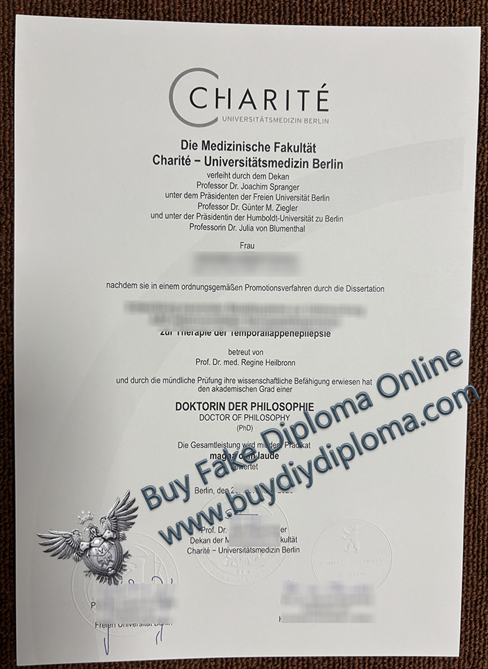 Charité – Berlin University Medicine Credentials