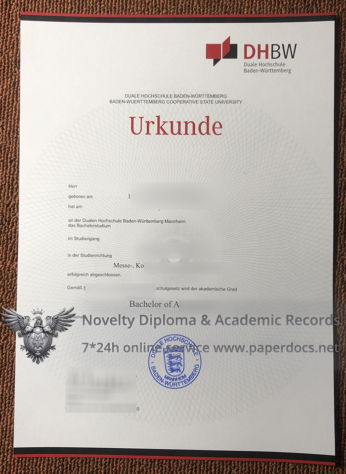 DHBW Urkunde