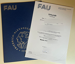 FAU Urkunde, Alexander-Universität Erlangen diploma sample