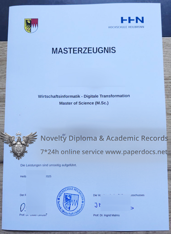 Hochschule Heilbronn Zeugnis Hochschule Heilbronn Zeugnis