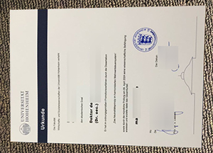 Universität Hohenheim Urkunde sample