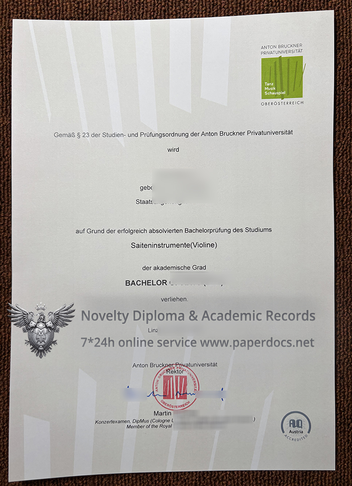 Anton Bruckner Privatuniversität degree Anton Bruckner Privatuniversität degree