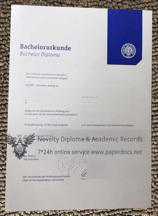 Deutsche Sporthochschule Köln Urkunde Deutsche Sporthochschule Köln Urkunde