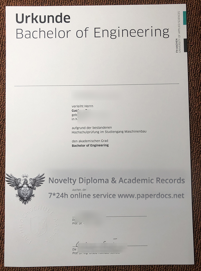 FH Aachen Urkunde