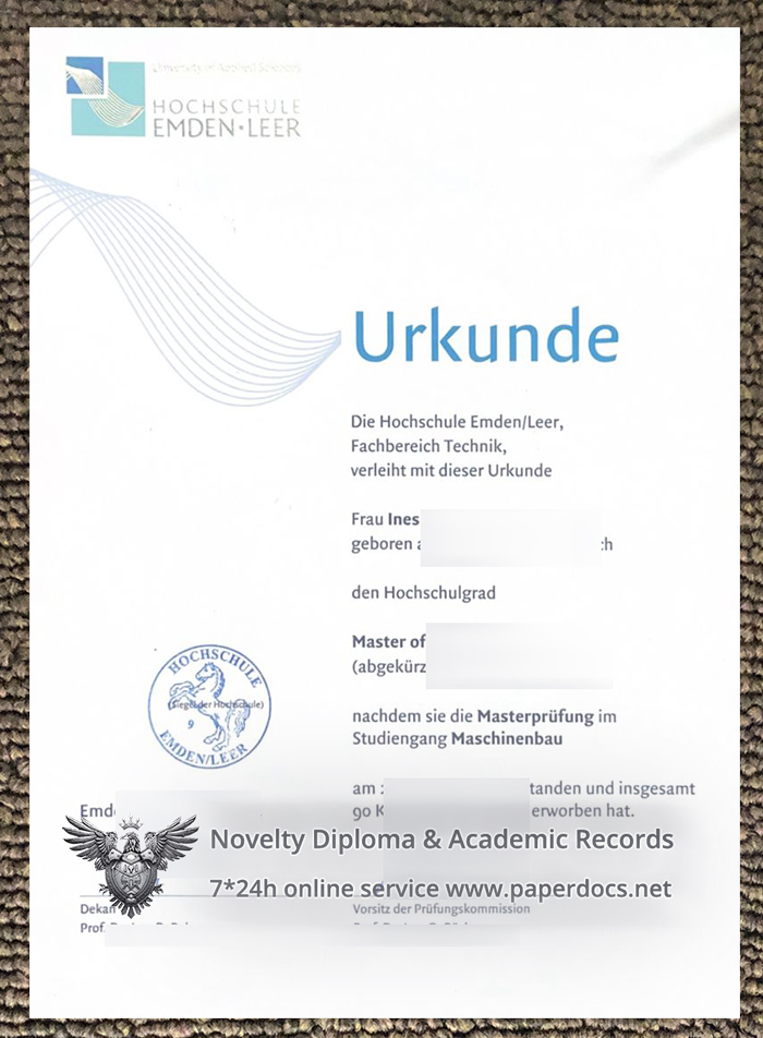 Hochschule Emden/Leer Urkunde 2025