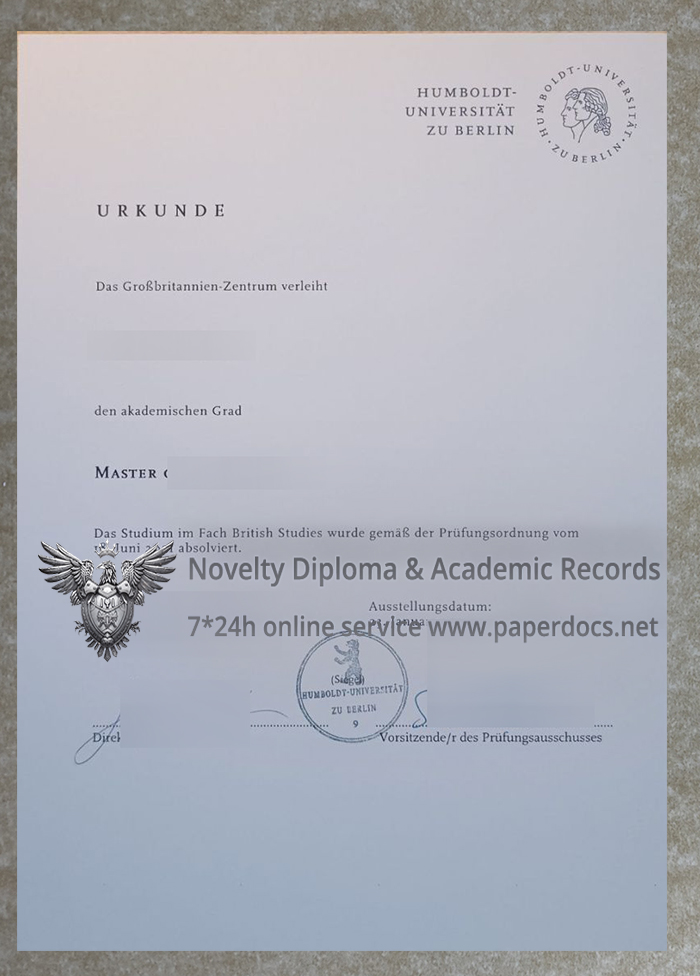 Humboldt-Universität zu Berlin Urkunde