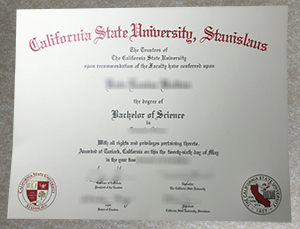 Stanislaus State degree sample