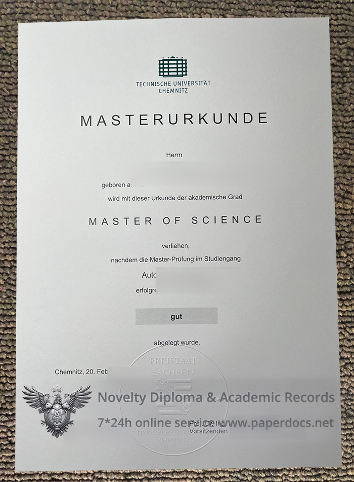 Technische Universität Chemnitz Urkunde