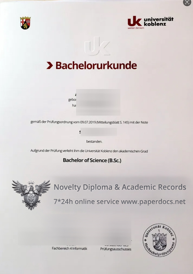 Universität Koblenz Bachelorurkunde