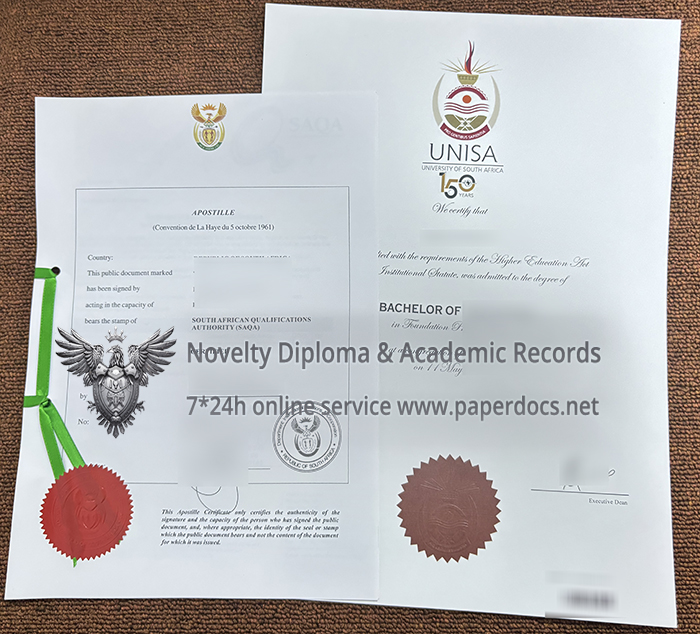 University of South Africa (UNISA) degree and Apostille