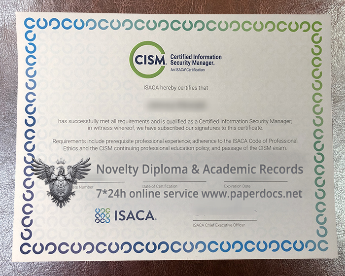 CISM certificate 