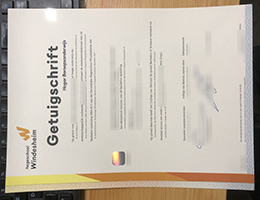 Windesheim diploma, Windesheim Getuigschrift sample